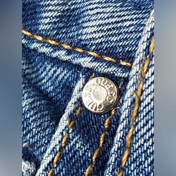 Guess Mom Jeans Medium Blue Wash High Rise Stretch Size 25 - Picture 5 of 12